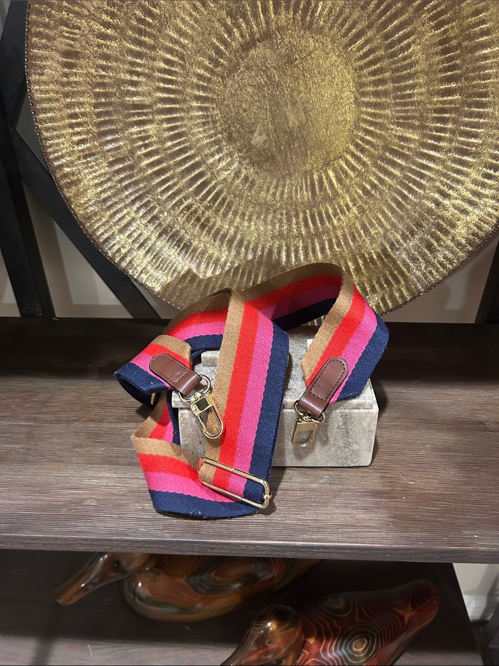 Striped Red Blue Orange handbag Strap